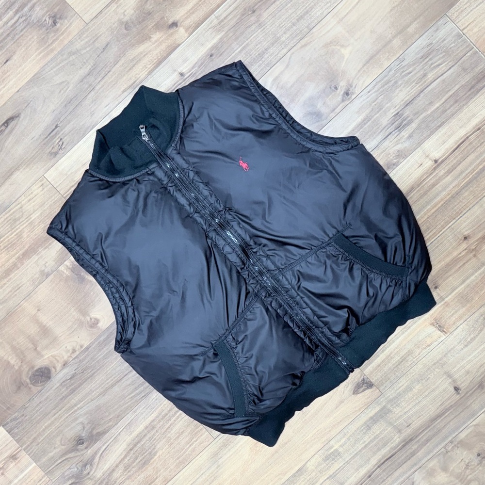 Polo Ralph Lauren Women Black Puffer Vest Down Filled Wide Channel Vest Size XXL - Picture 10 of 16